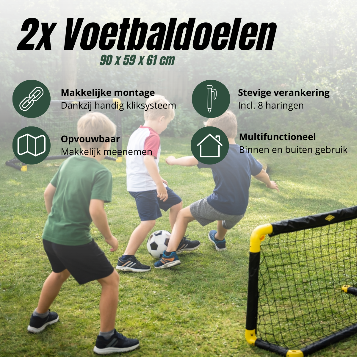 Umbro Voetbaldoel Set van 2 - Voetbalgoal 90 x 59 x 61 cm