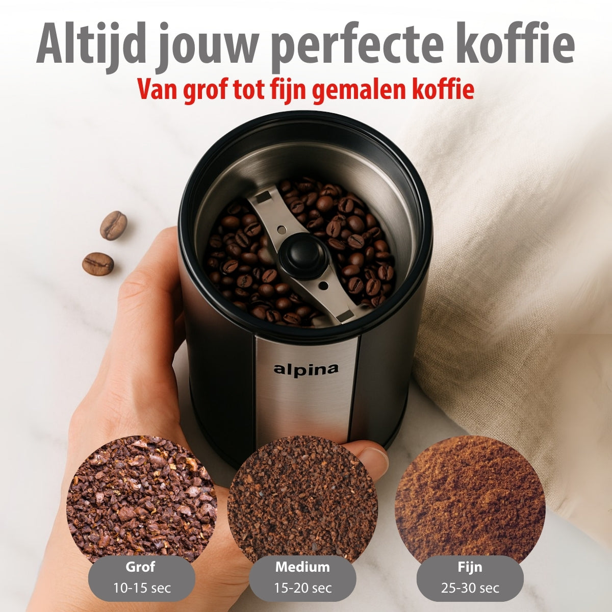 alpina Elektrische Koffiemolen 200W - maximondo
