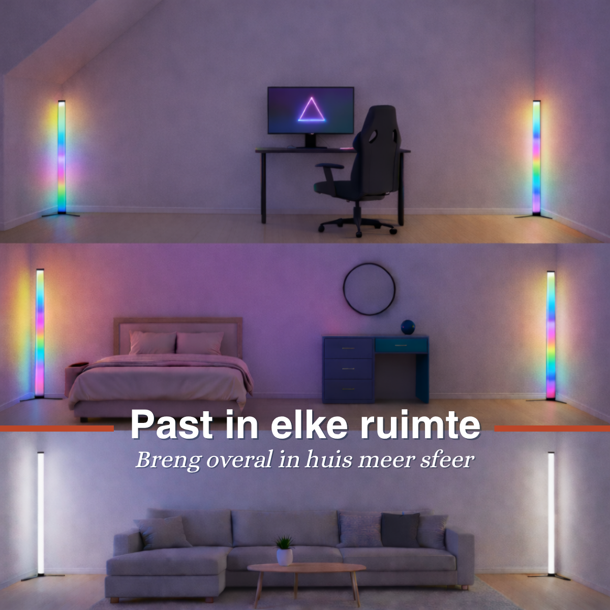 Grundig LED en RGB Vloerlamp 120cm - maximondo