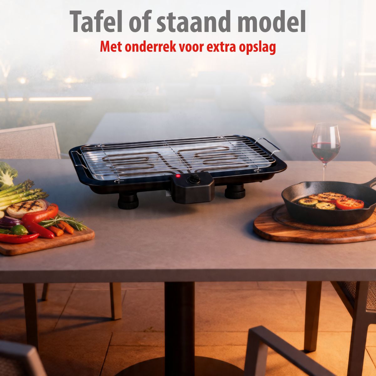 alpina Elektrische BBQ 2-In-1 2200W - Electrische BBQ - maximondo