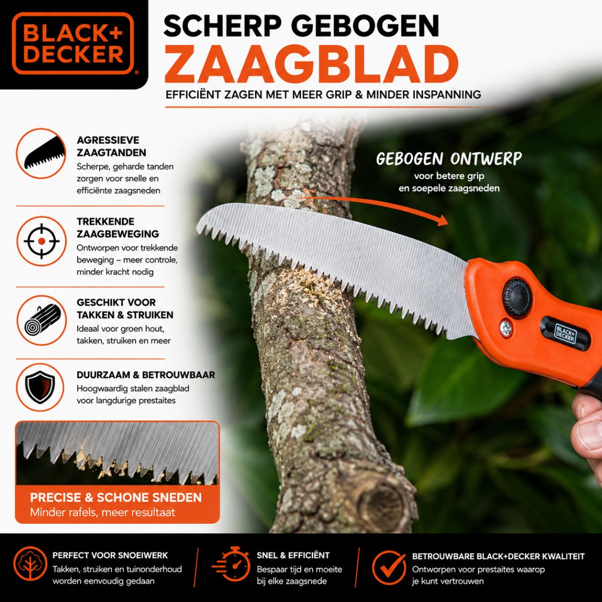 BLACK+DECKER Opvouwbare Snoeizaag - maximondo