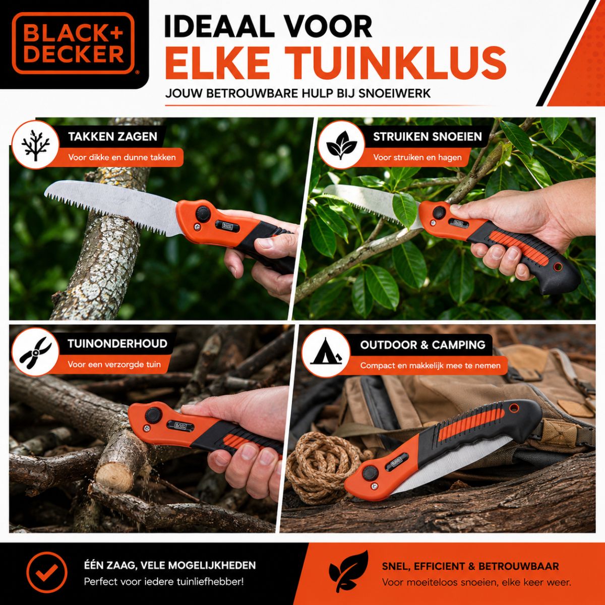 BLACK+DECKER Opvouwbare Snoeizaag - maximondo