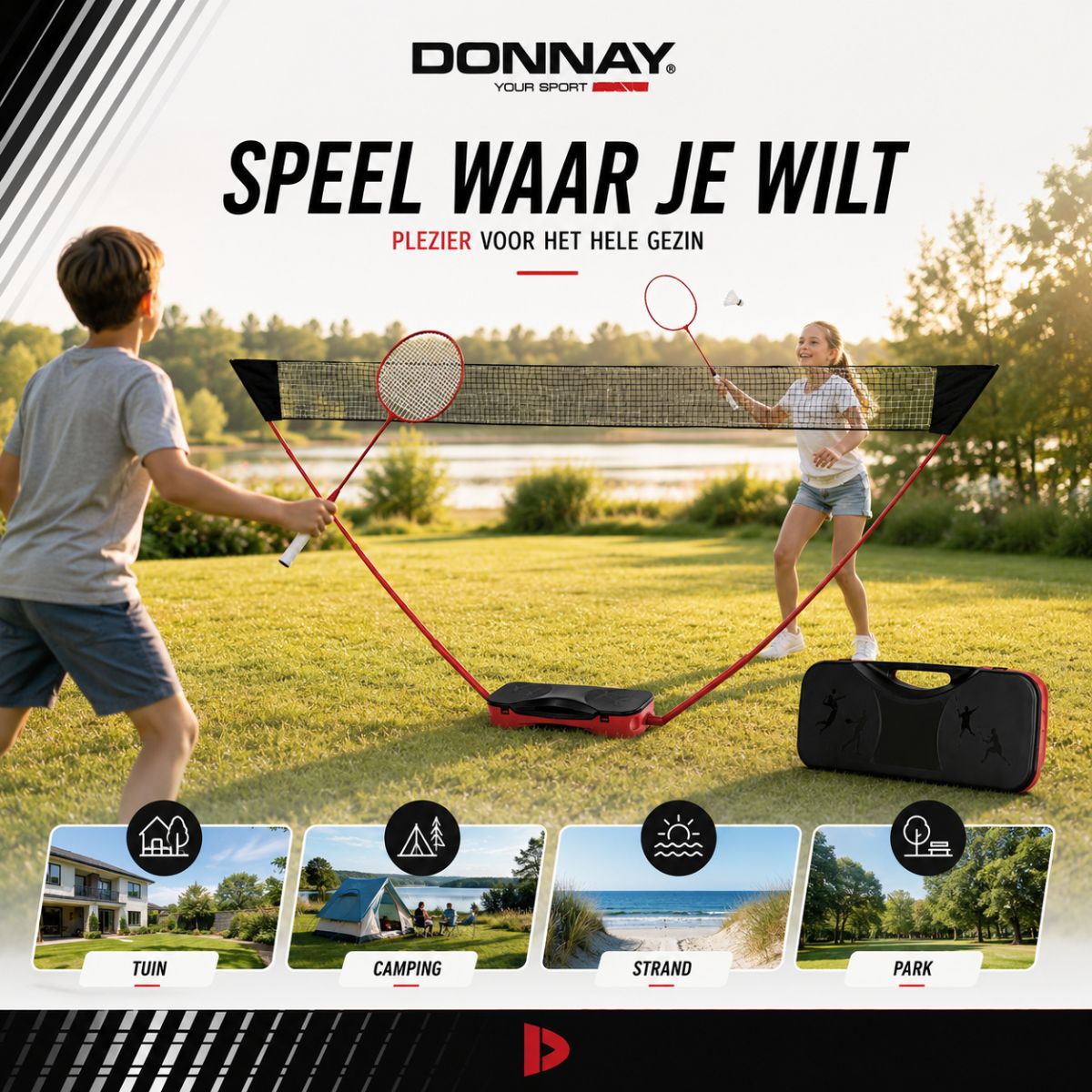 Donnay Badmintonset 2 Personen - maximondo