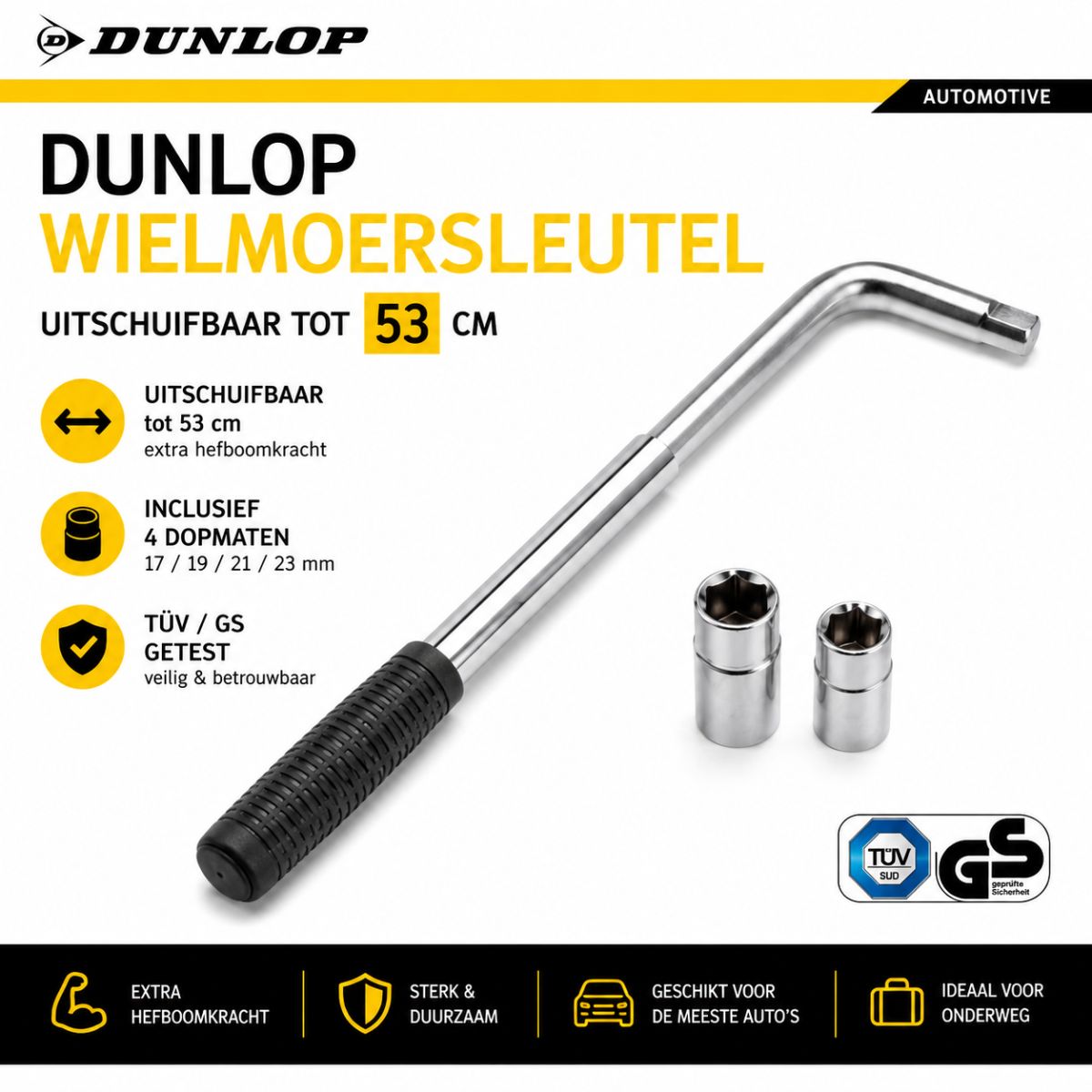 Dunlop Wielmoersleutel - Wielsleutel Telescopisch 34-55cm - maximondo