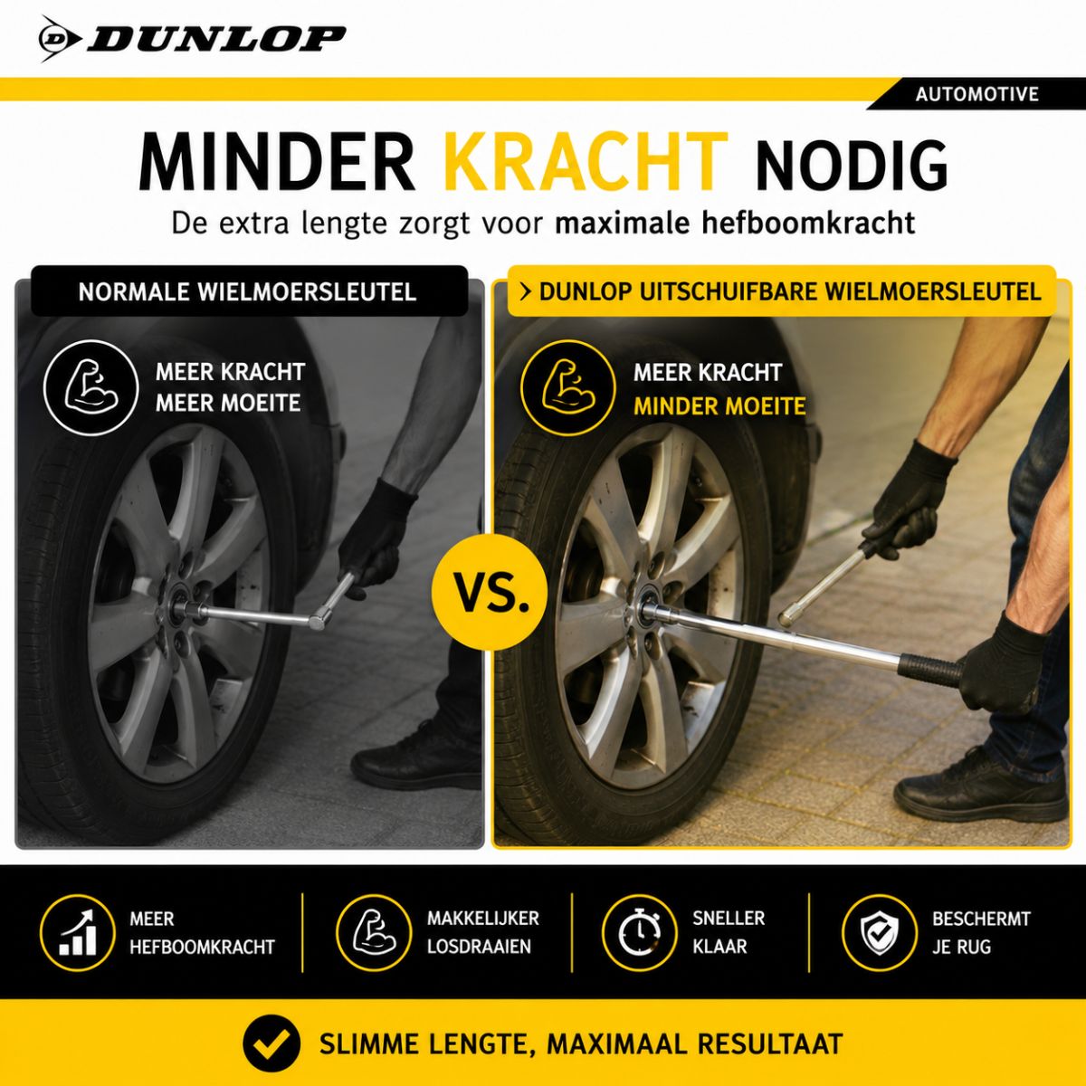 Dunlop Wielmoersleutel - Wielsleutel Telescopisch 34-55cm - maximondo