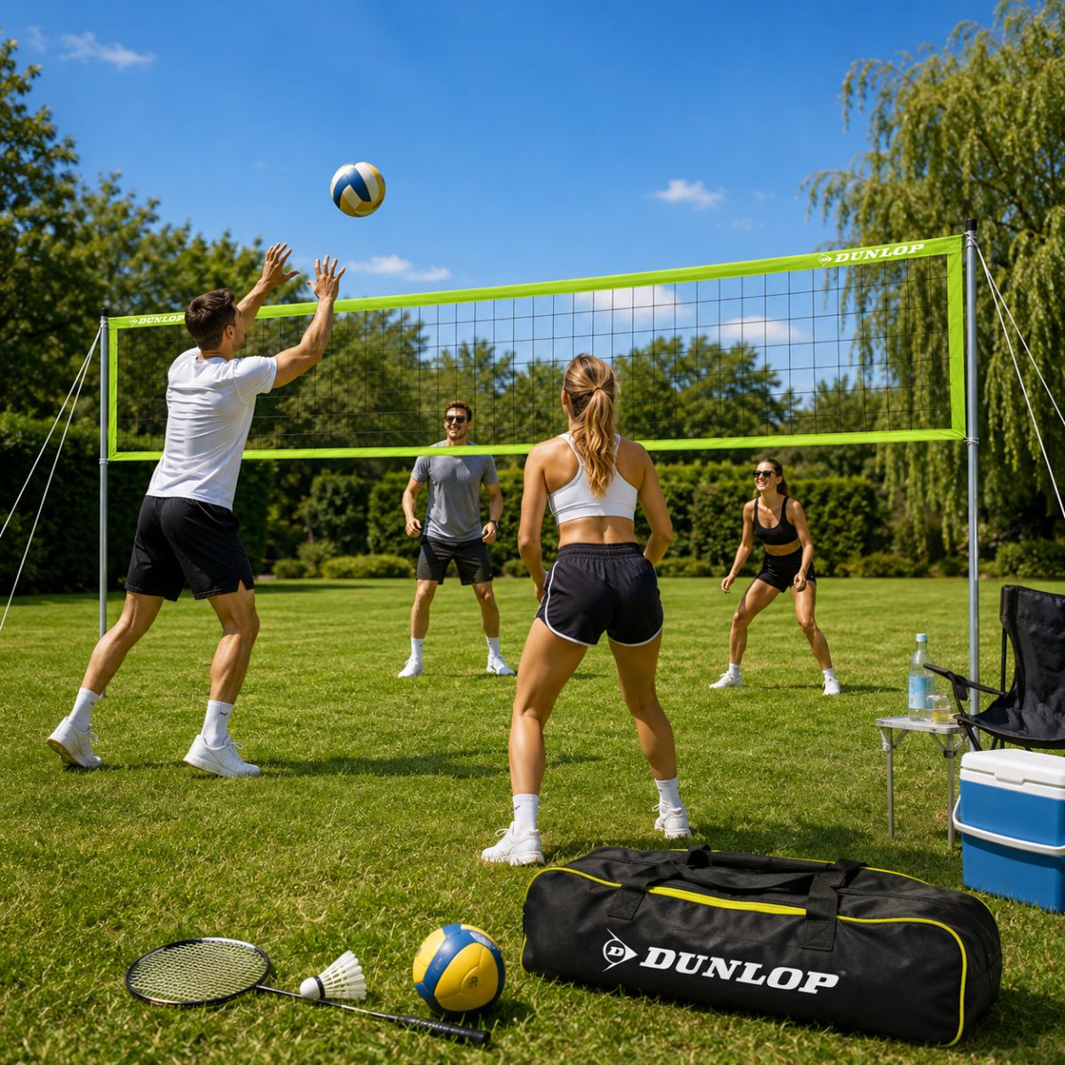 Dunlop Sportnet 609x220 CM Groen/Zwart - maximondo
