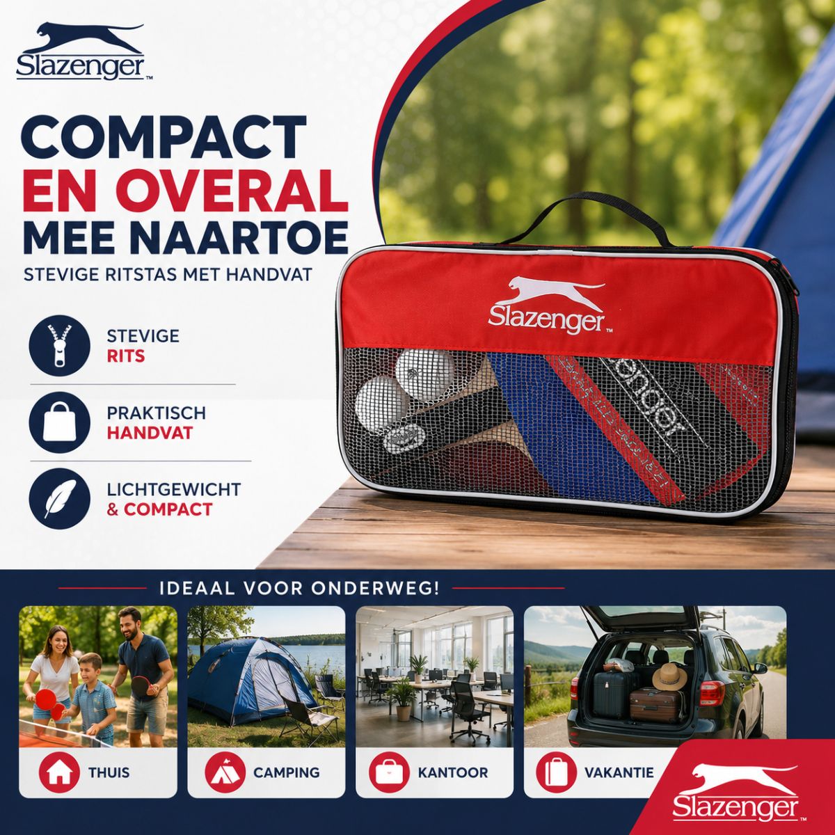 Slazenger Tafeltennis Set 6-Delig - maximondo