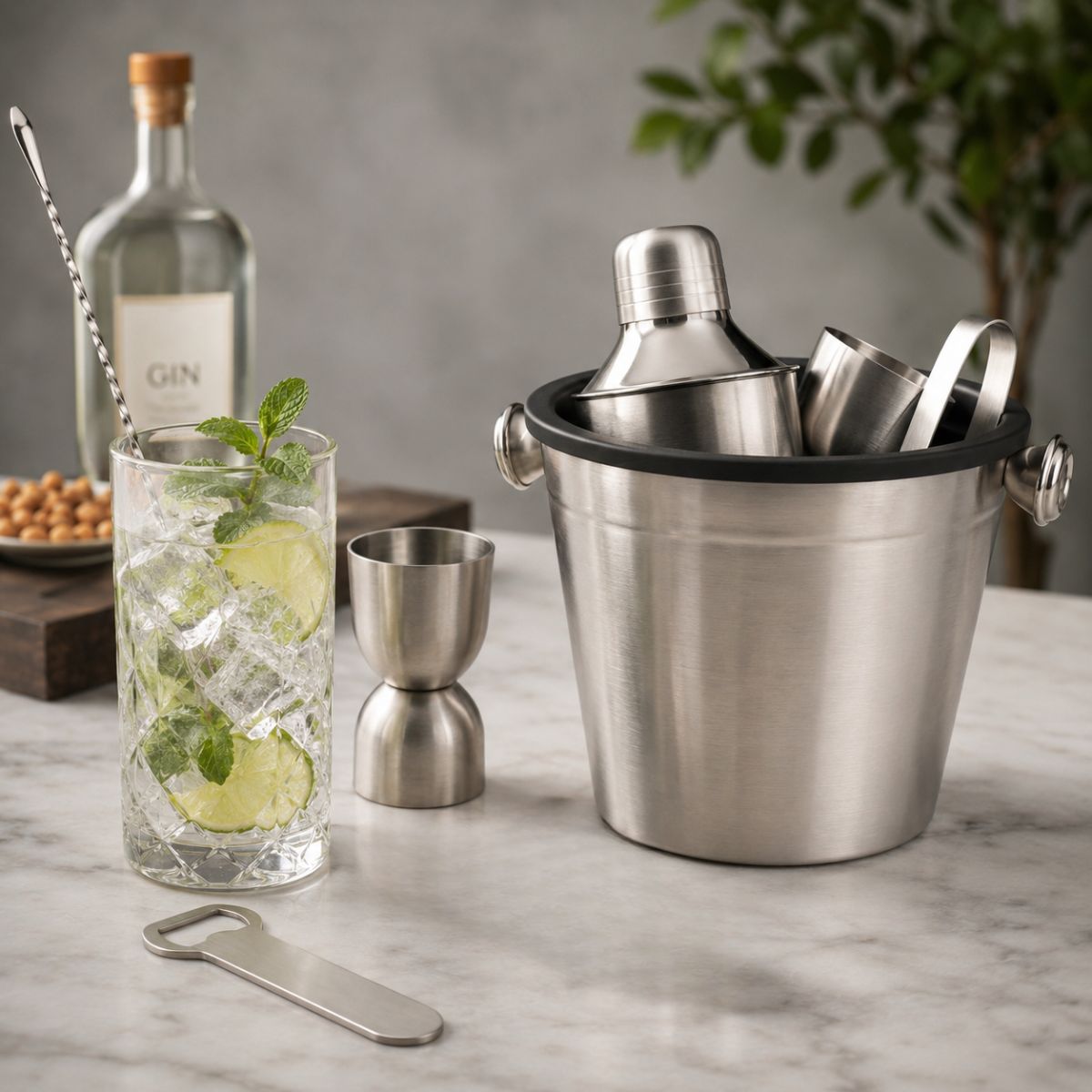 alpina Cocktail Shaker Set 5-Delig met Jigger