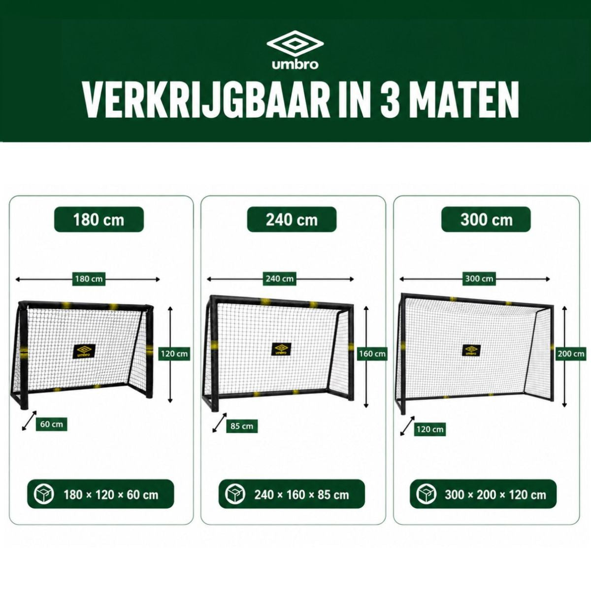 Umbro Voetbaldoel 240 x 160 x 85cm - maximondo