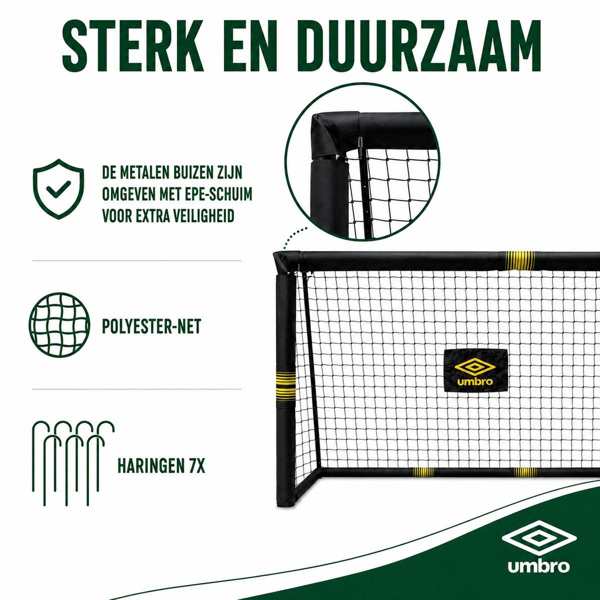 Umbro Voetbaldoel 300 x 200 x 120cm - maximondo