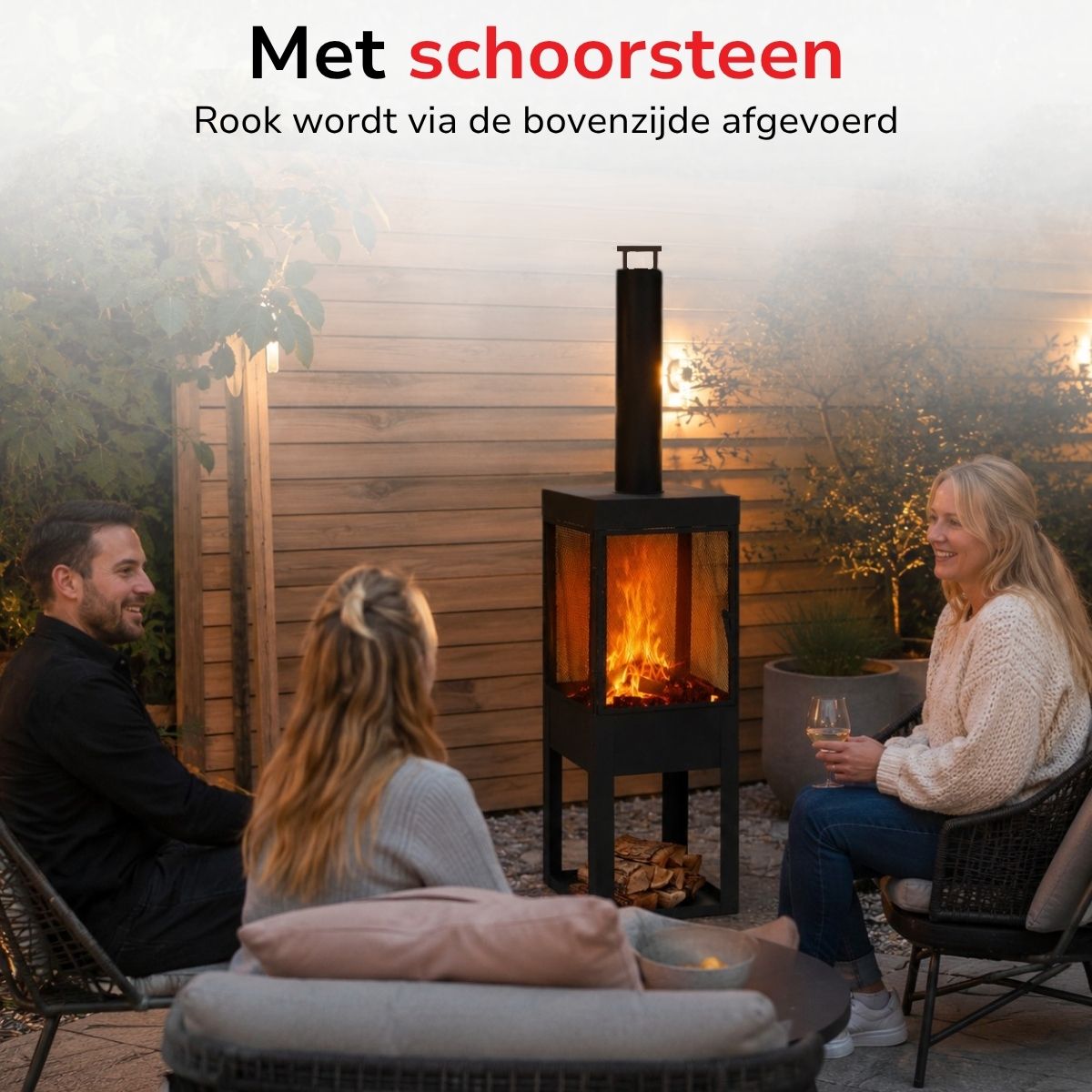 BBQ Collection Houtkachel 194x44x47cm - maximondo