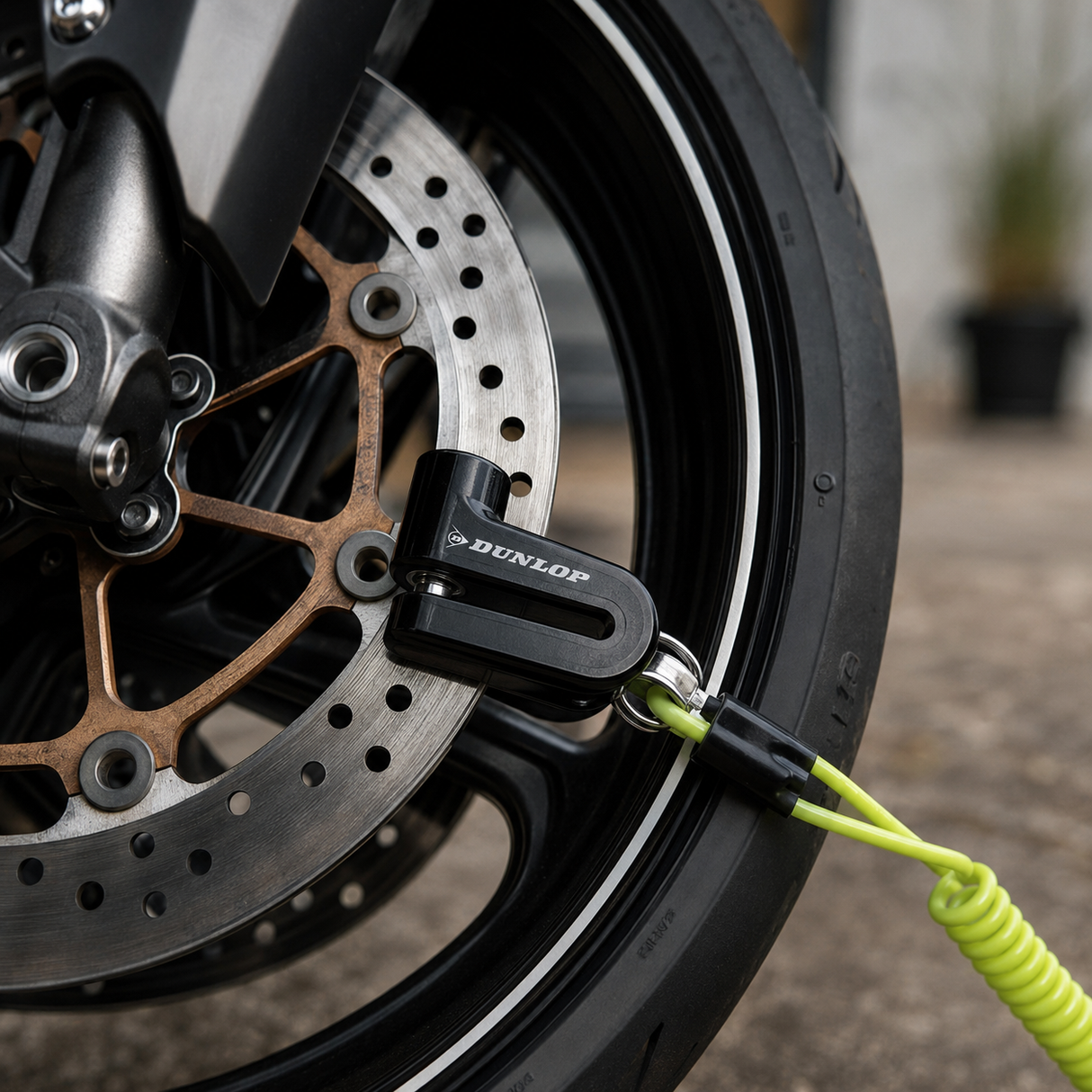 Dunlop Remschijfslot met Herinneringskabel - maximondo