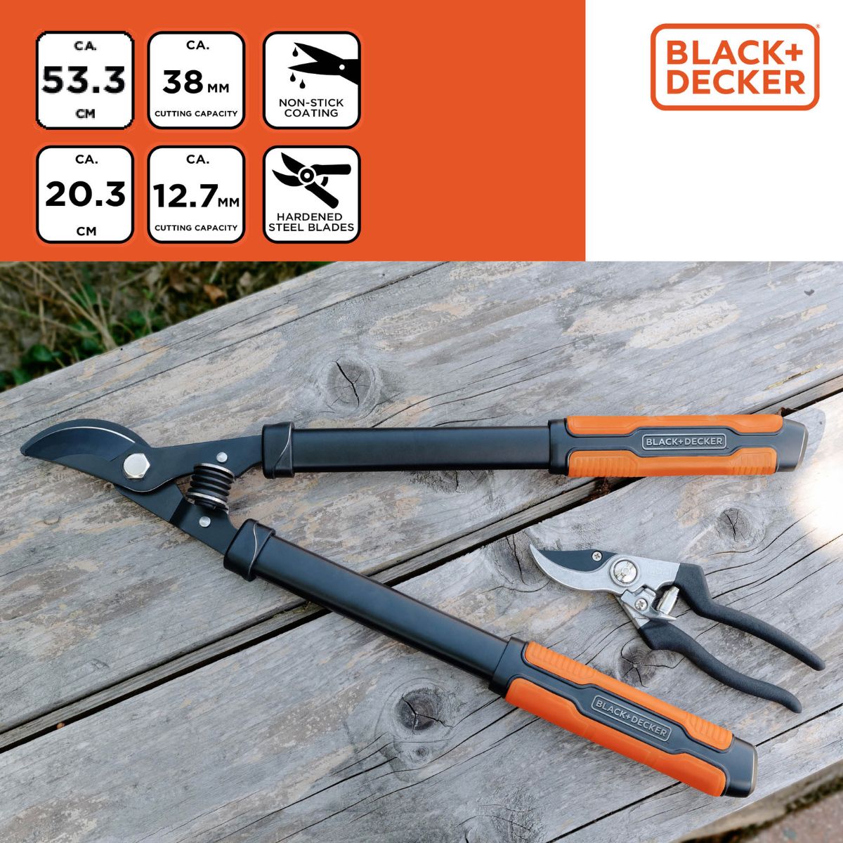 BLACK+DECKER Snoeischaar Set