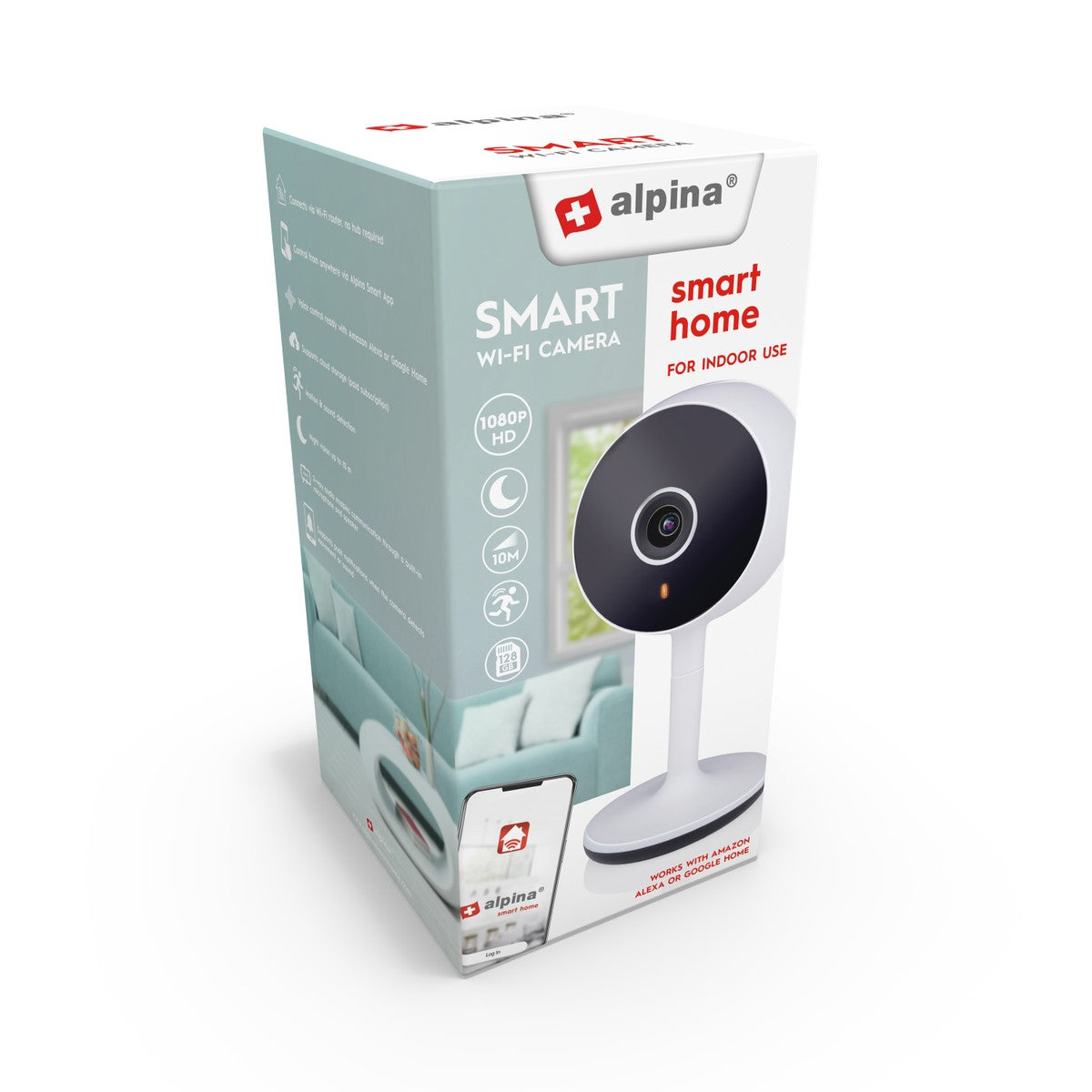 alpina Smart Home Wifi Camera Bewakingscamera - maximondo