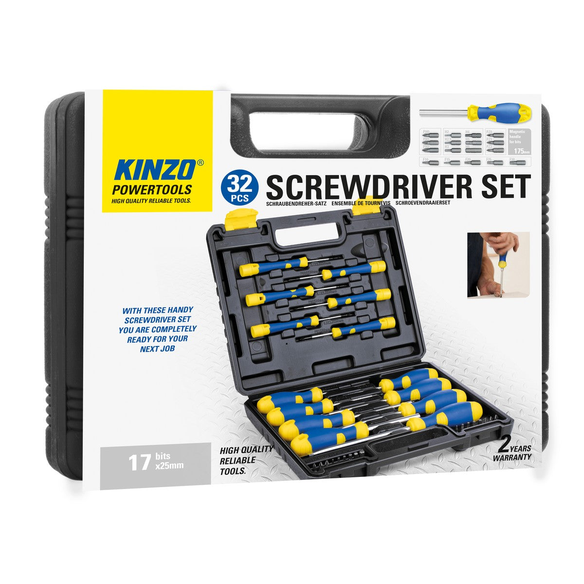 Kinzo Schroevendraaierset 32Delig - maximondo