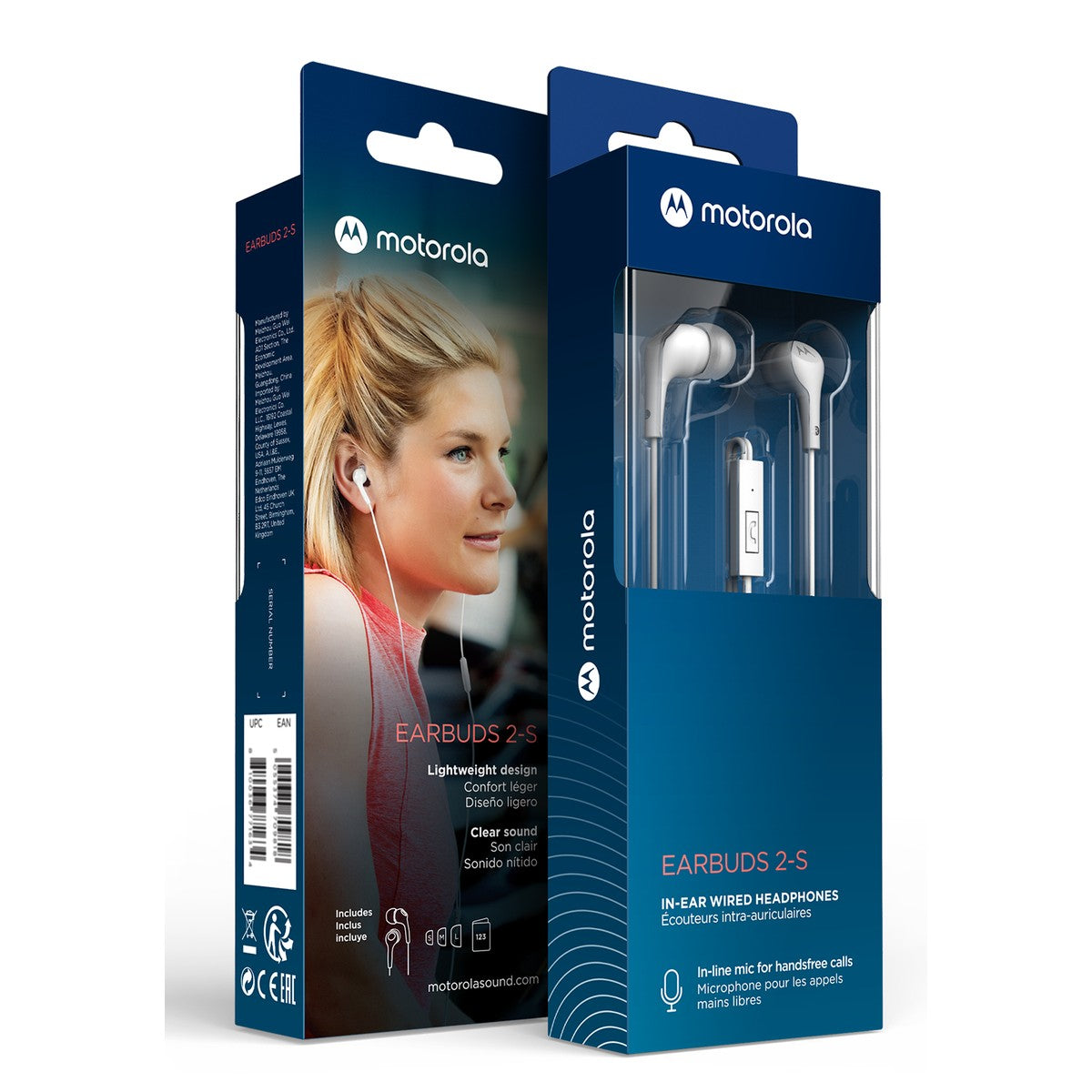 Motorola InEar Oordopjes 2-S Wit, Noise Isolation - maximondo