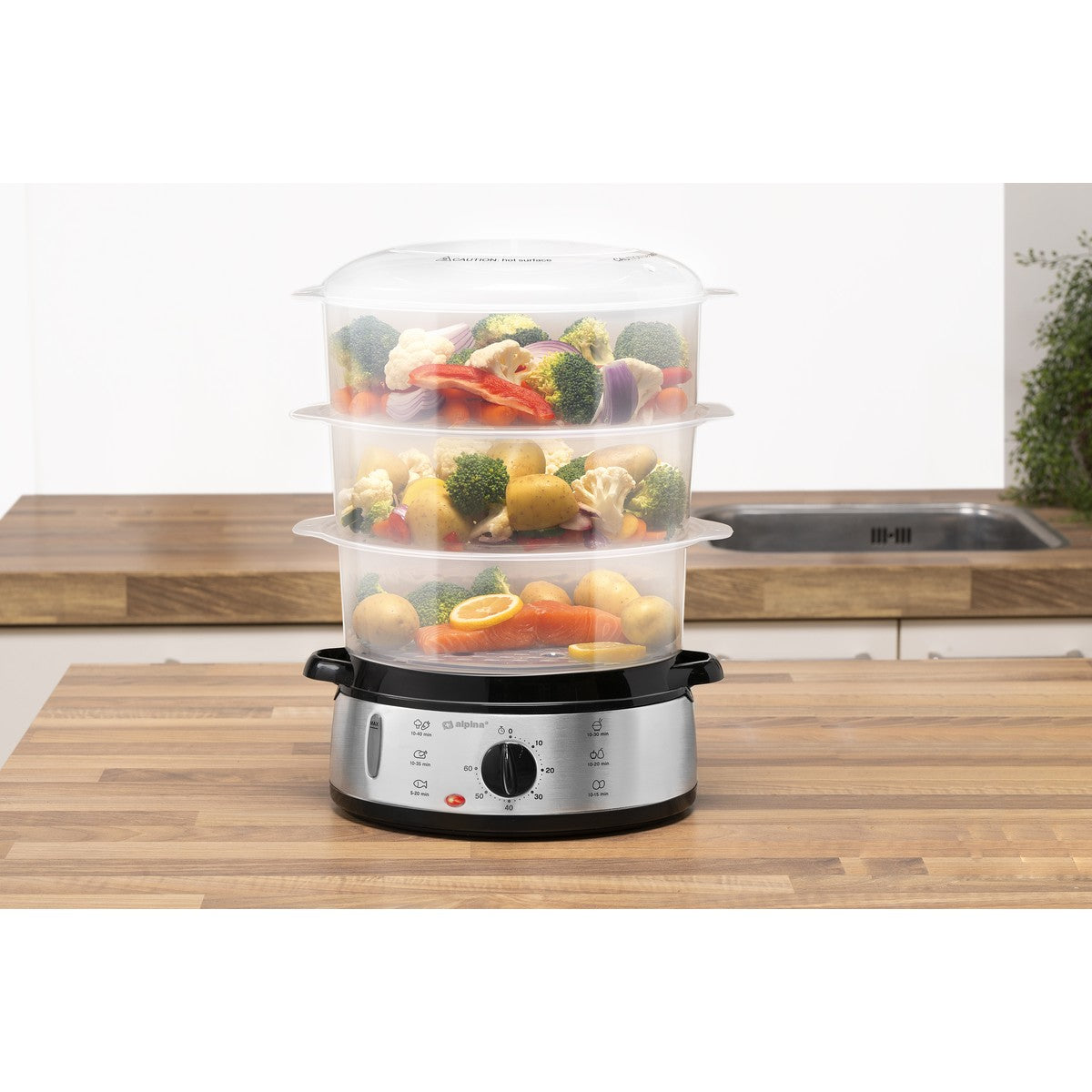 alpina Stoomkoker 9L Stomer 800W - maximondo