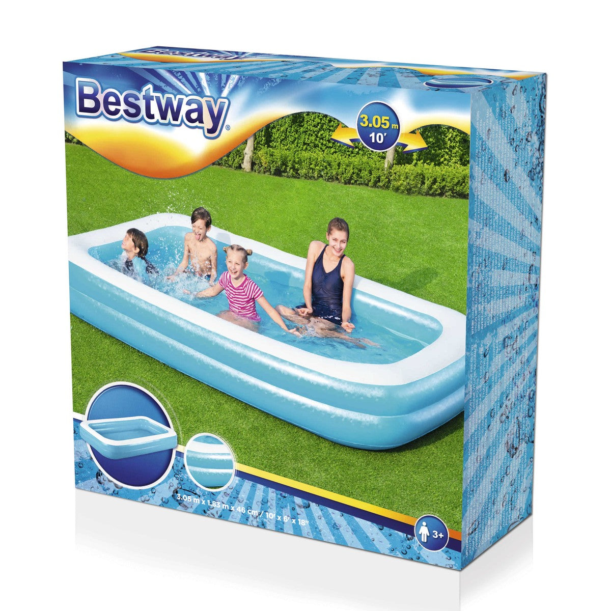 Bestway Opblaasbaar Familie Zwembad - maximondo