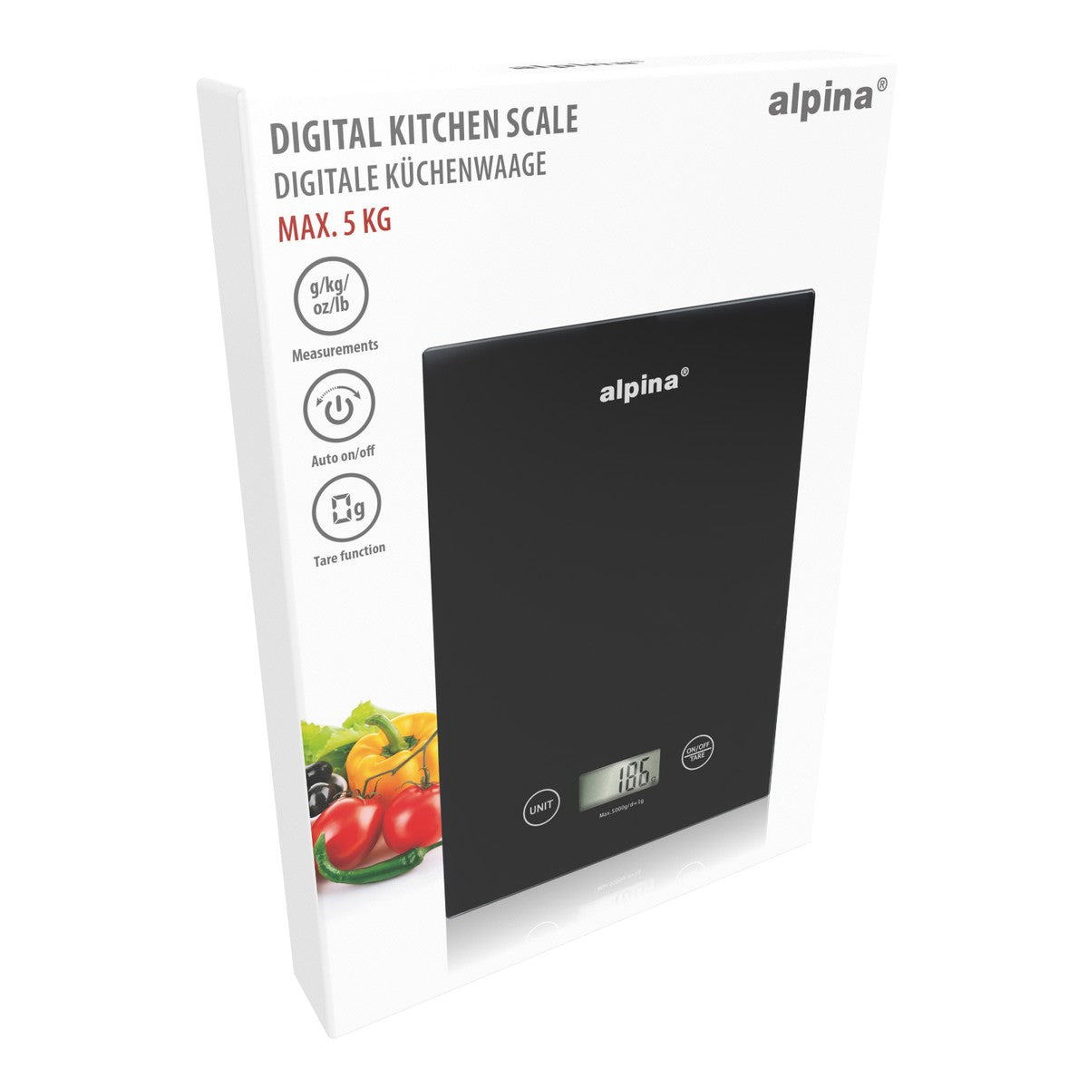 alpina Digitale Keukenweegschaal - maximondo