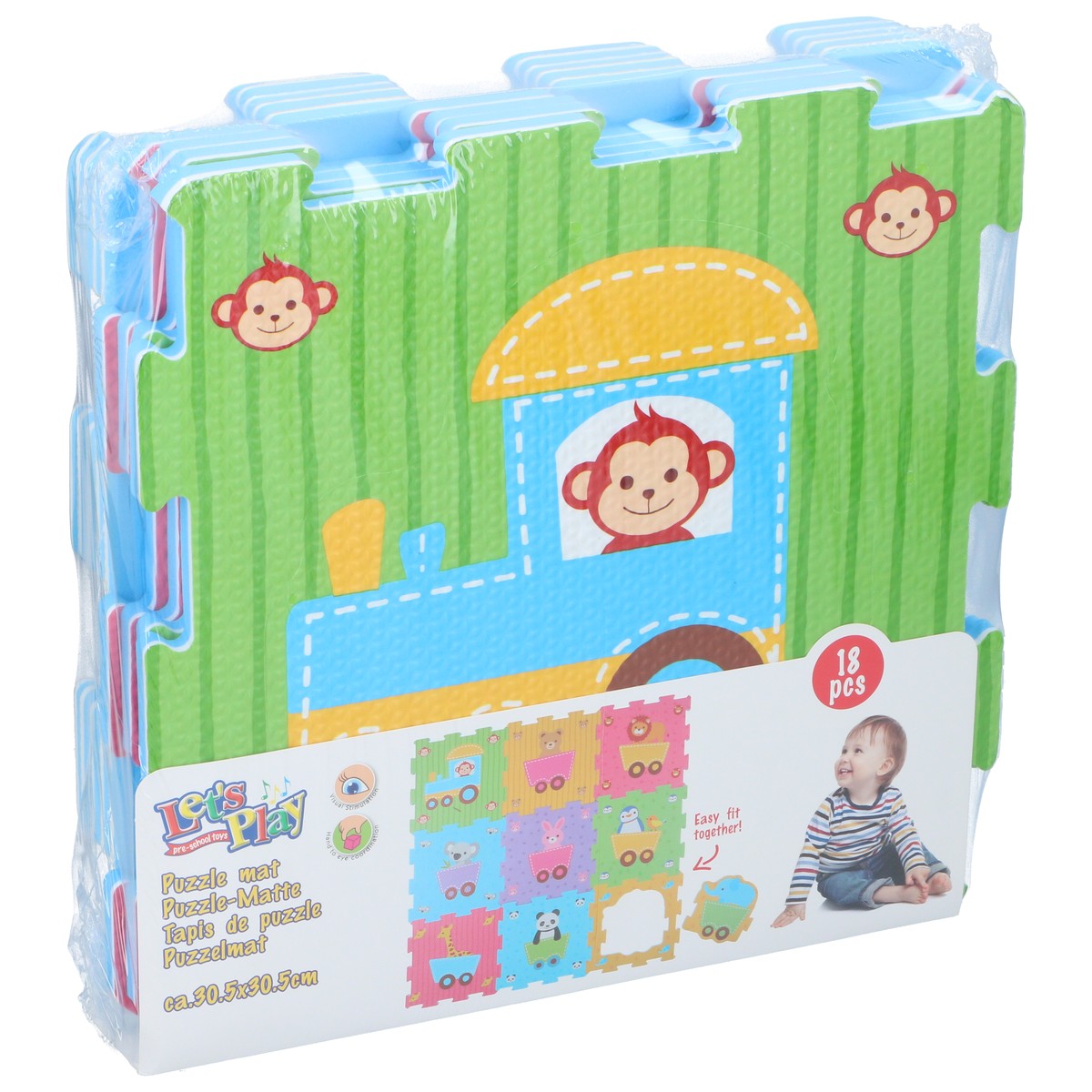 Let's Play Puzzelmat Baby 18-Delig - Speelmat Foam - maximondo
