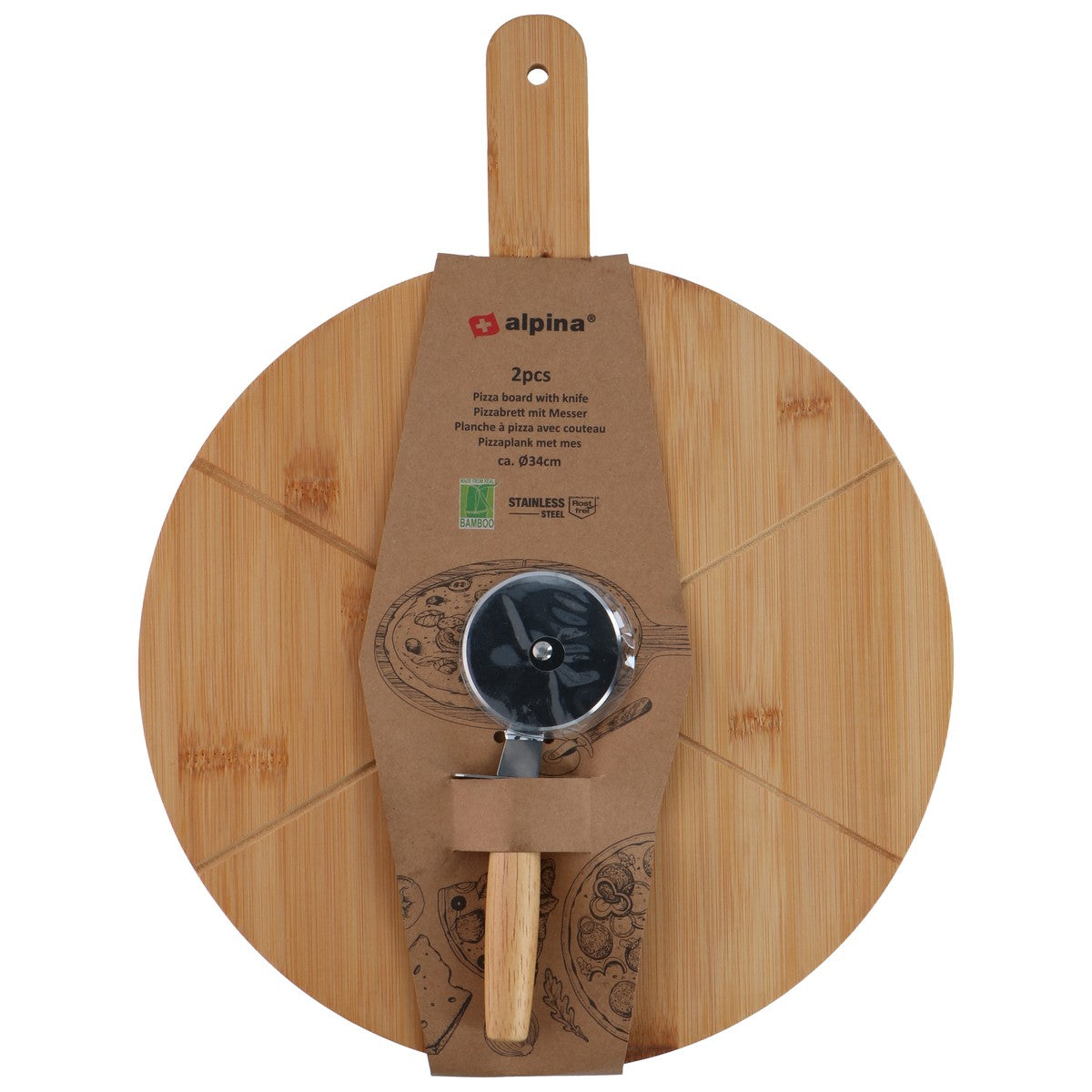 alpina Pizzaplank Ø 34 cm