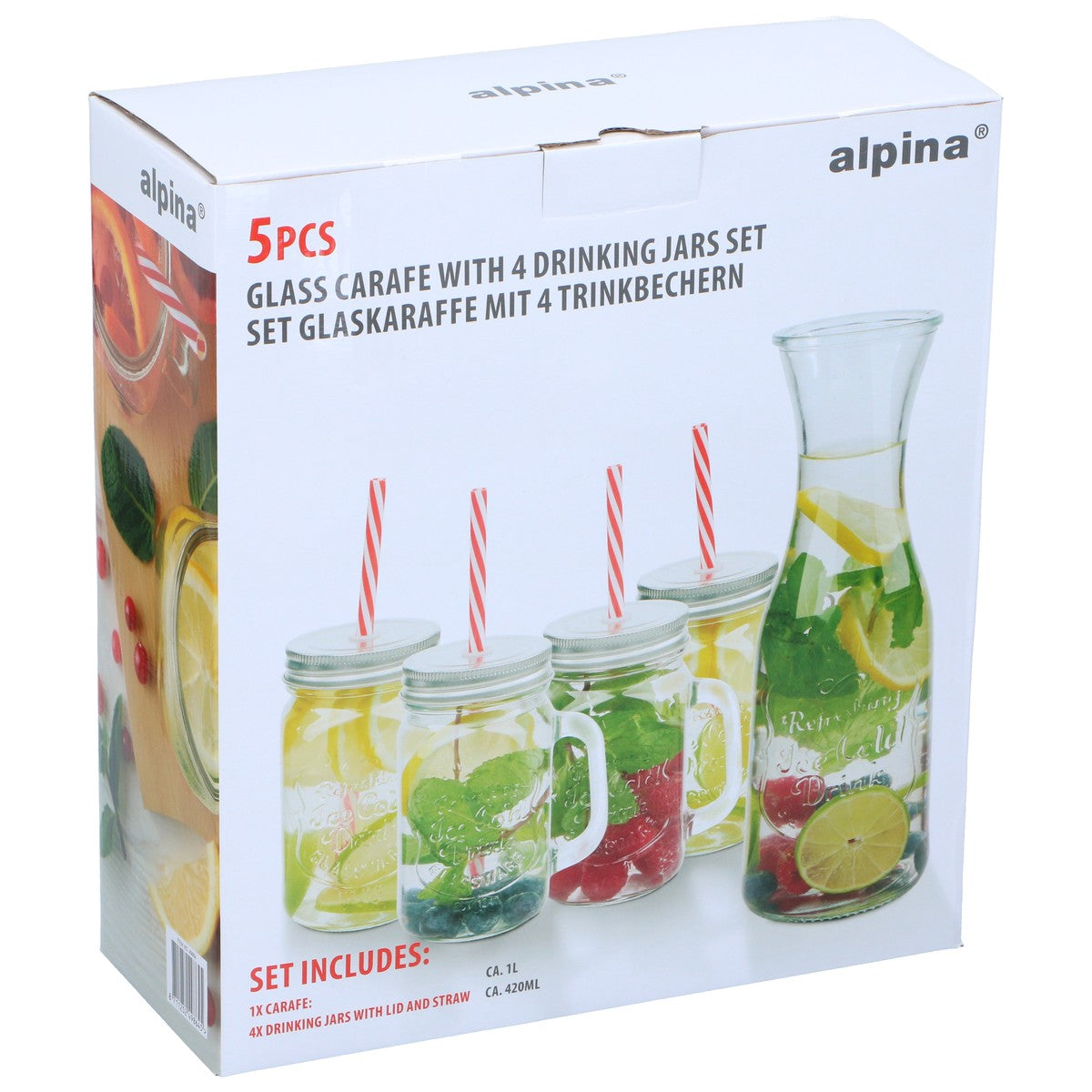 alpina Drinkglazen en Waterkan