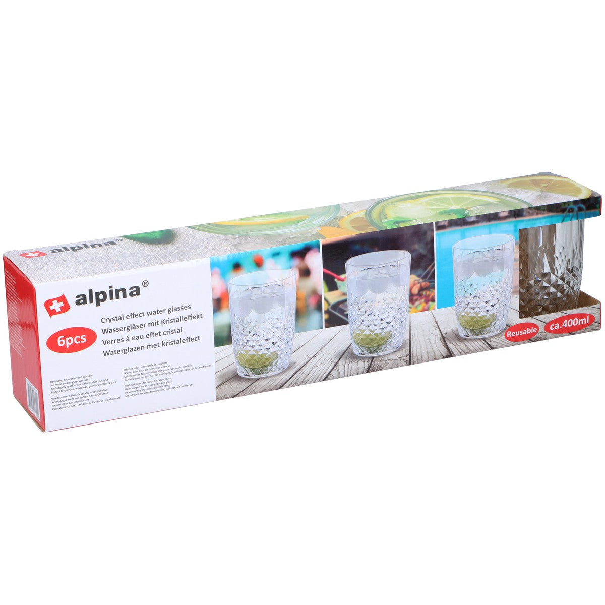alpina Waterglazen 6x 400ml - maximondo