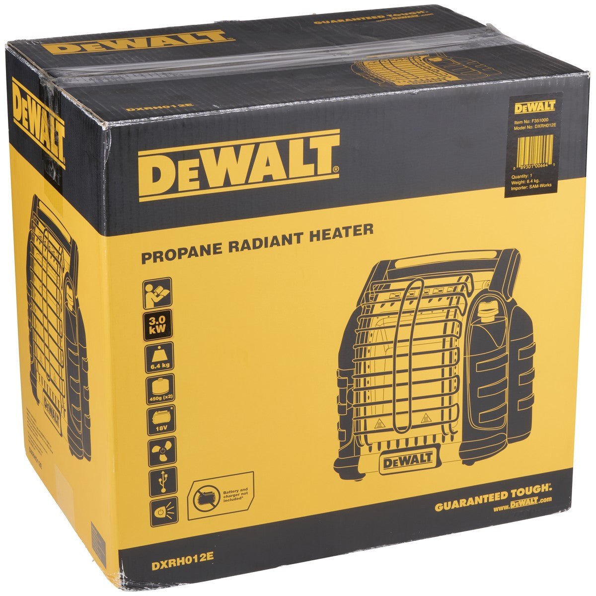 Dewalt DXRH012E Draagbare Stralingsverwarmer - maximondo