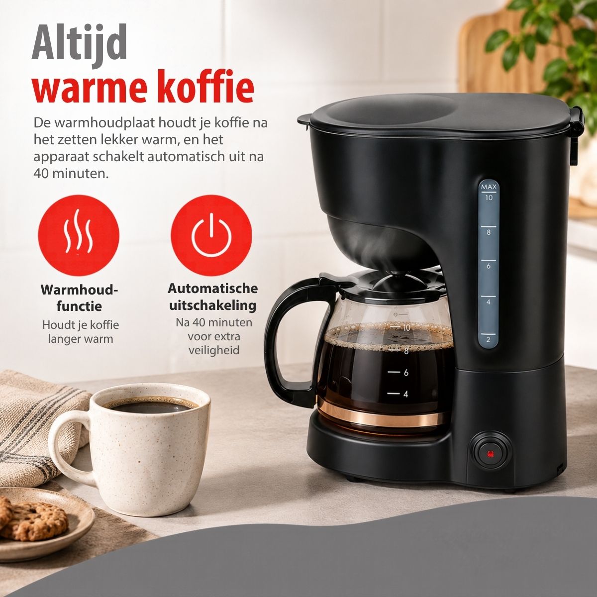alpina Koffiezetapparaat 1,25L voor Filterkoffie