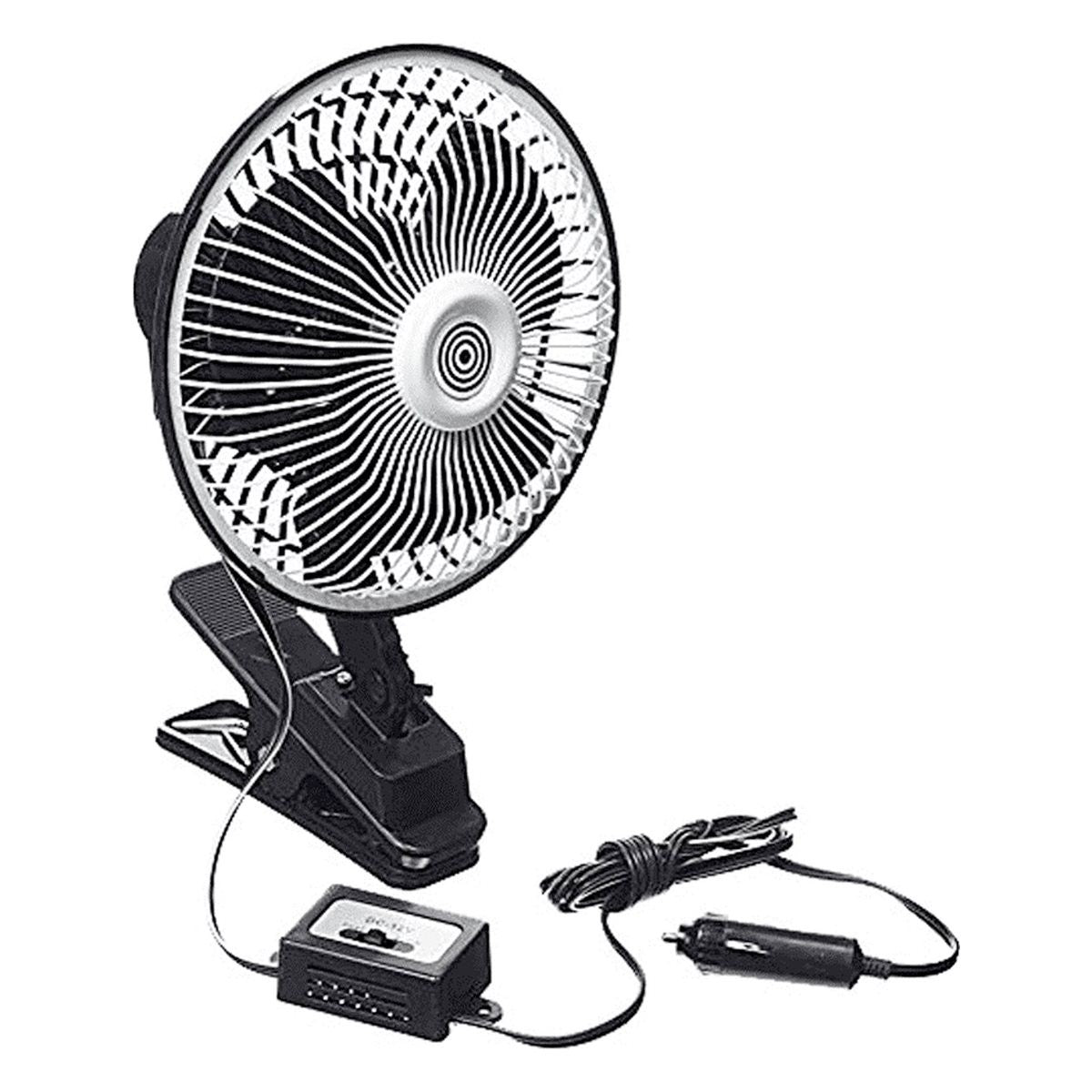 All Ride Autoventilator - 12 Volt - met Clip - Oscillerend - maximondo