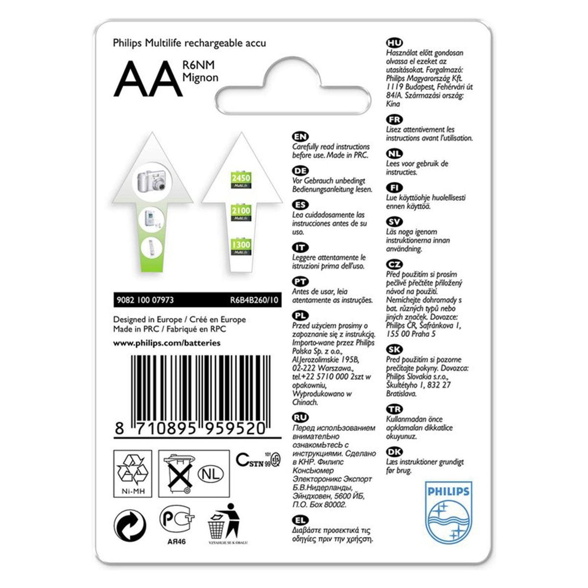 Philips AA HR6 NiMH 2600mAh - maximondo