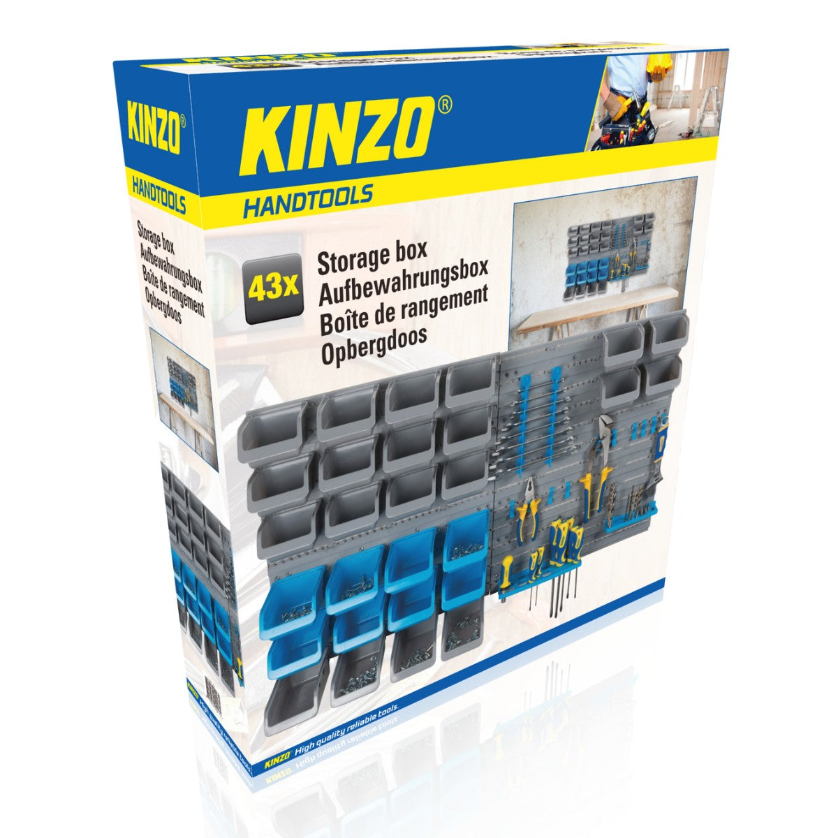 Kinzo Gereedschapswand 43Delig - maximondo