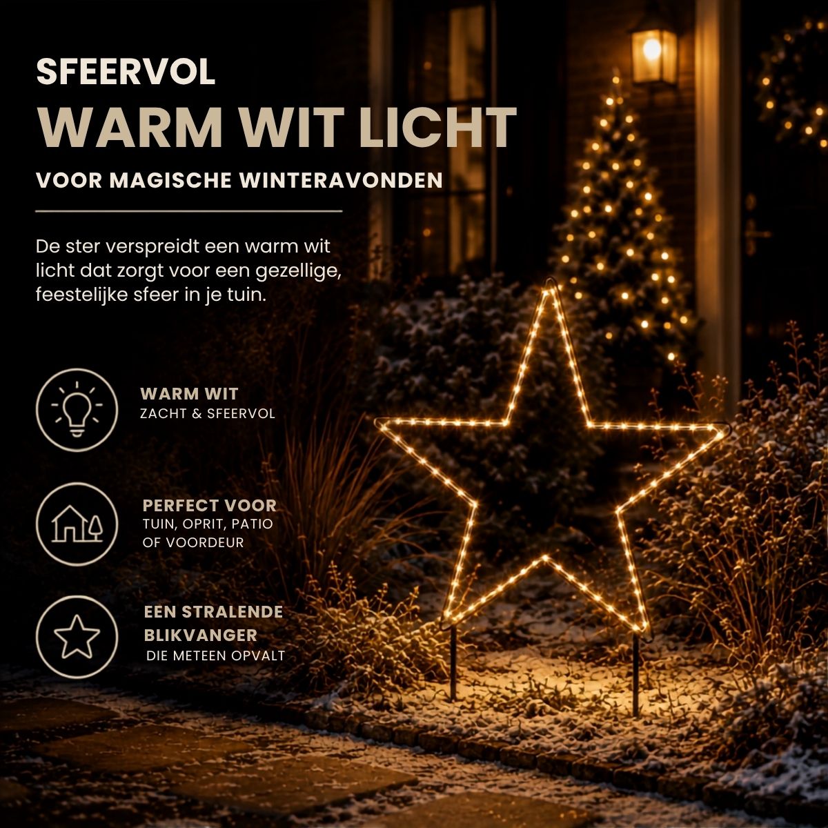 Luca Lighting Garden d light neon tuinsteker ster IP44 timer