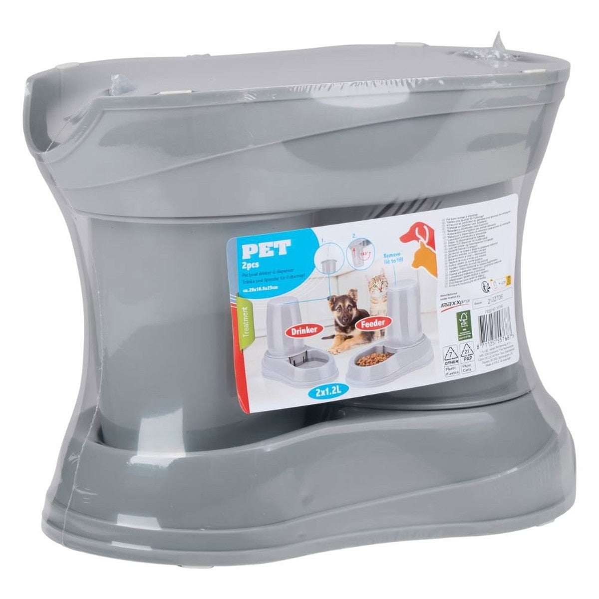 maxxpro Voerbak en Waterbak 2 x 1.4L