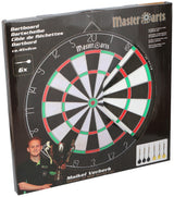 MasterArts Dartbord Set – Dartbord 45 cm – met 6 Dartpijlen - maximondo
