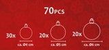 Christmas Gifts Kerstballen Zilver 70 Stuks - maximondo