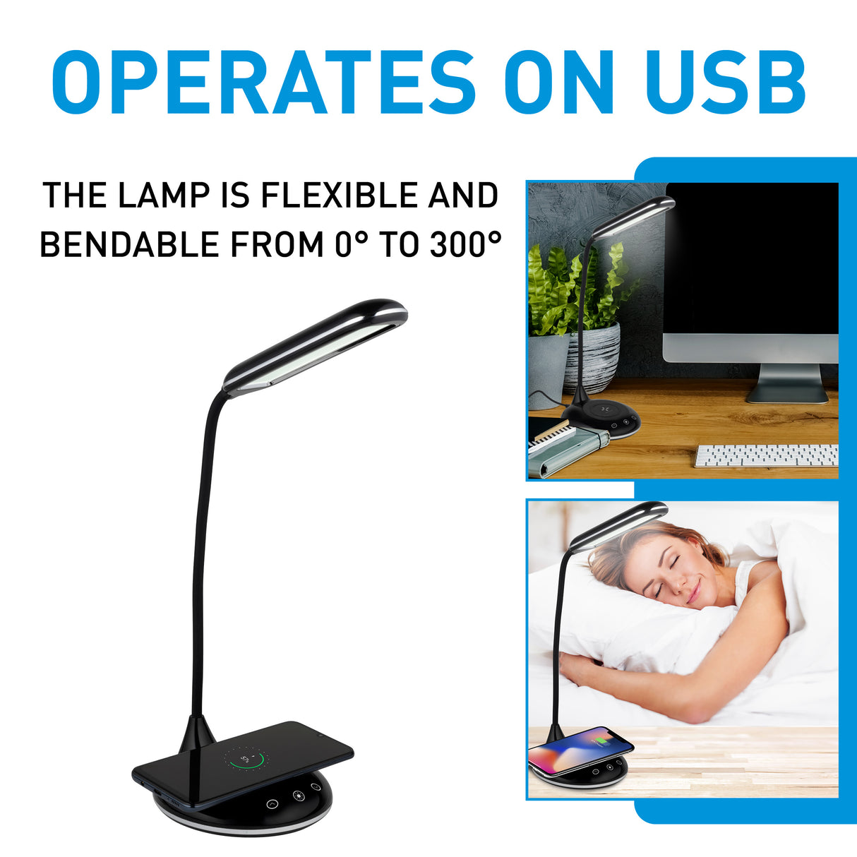 Grundig Bureaulamp met Oplader - maximondo