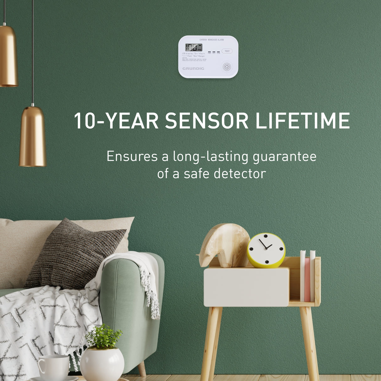 Grundig Koolmonoxidemelder 10 Jaar Batterij – CO Melder - maximondo