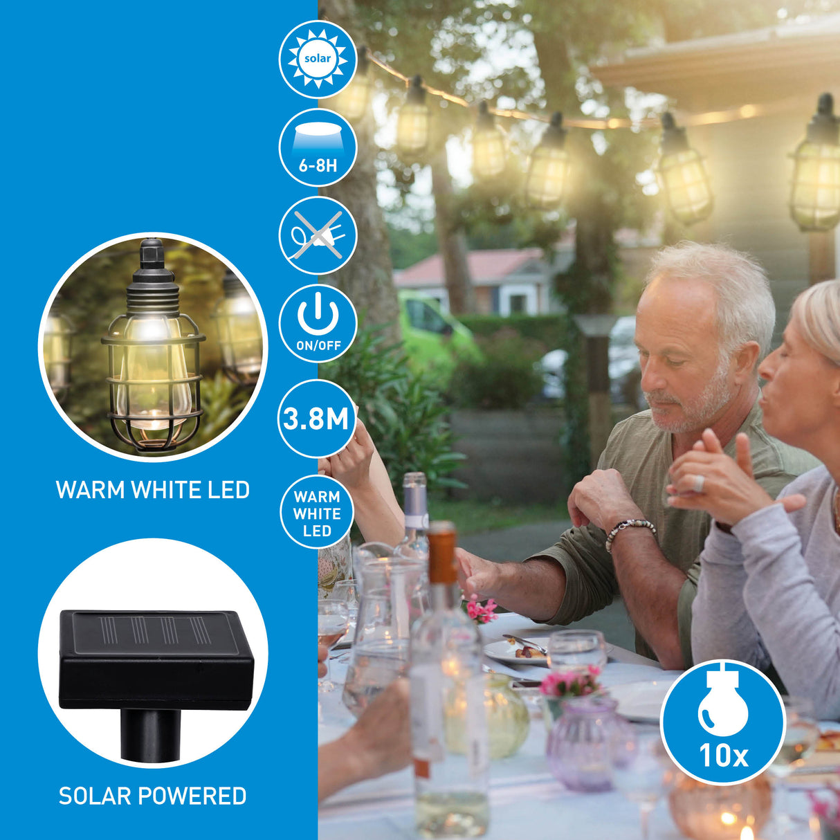Grundig Lichtsnoer 10 LED - maximondo