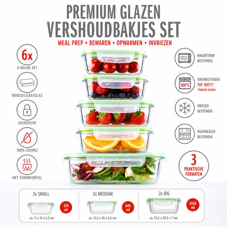 alpina Vershoudbakjes 12Delig Glas - maximondo