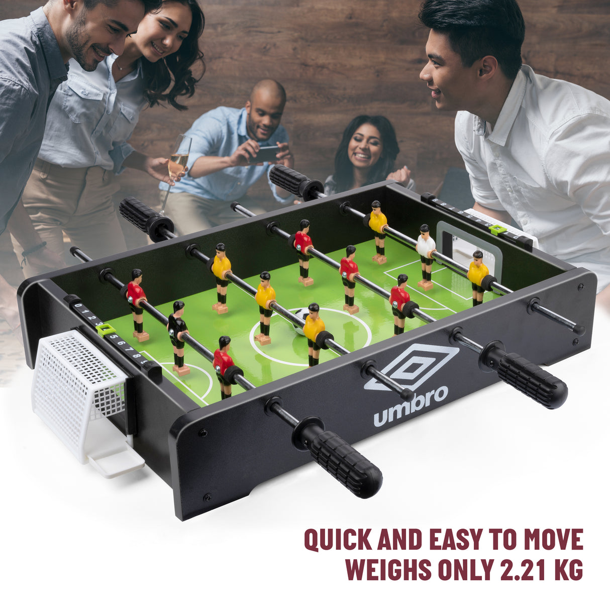 Umbro Tafelvoetbal Tafelmodel - Voetbaltafel met 12 Spelers - maximondo