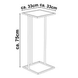 Arti Casa Bijzettafel Metaal en MDF 75x33 CM - maximondo