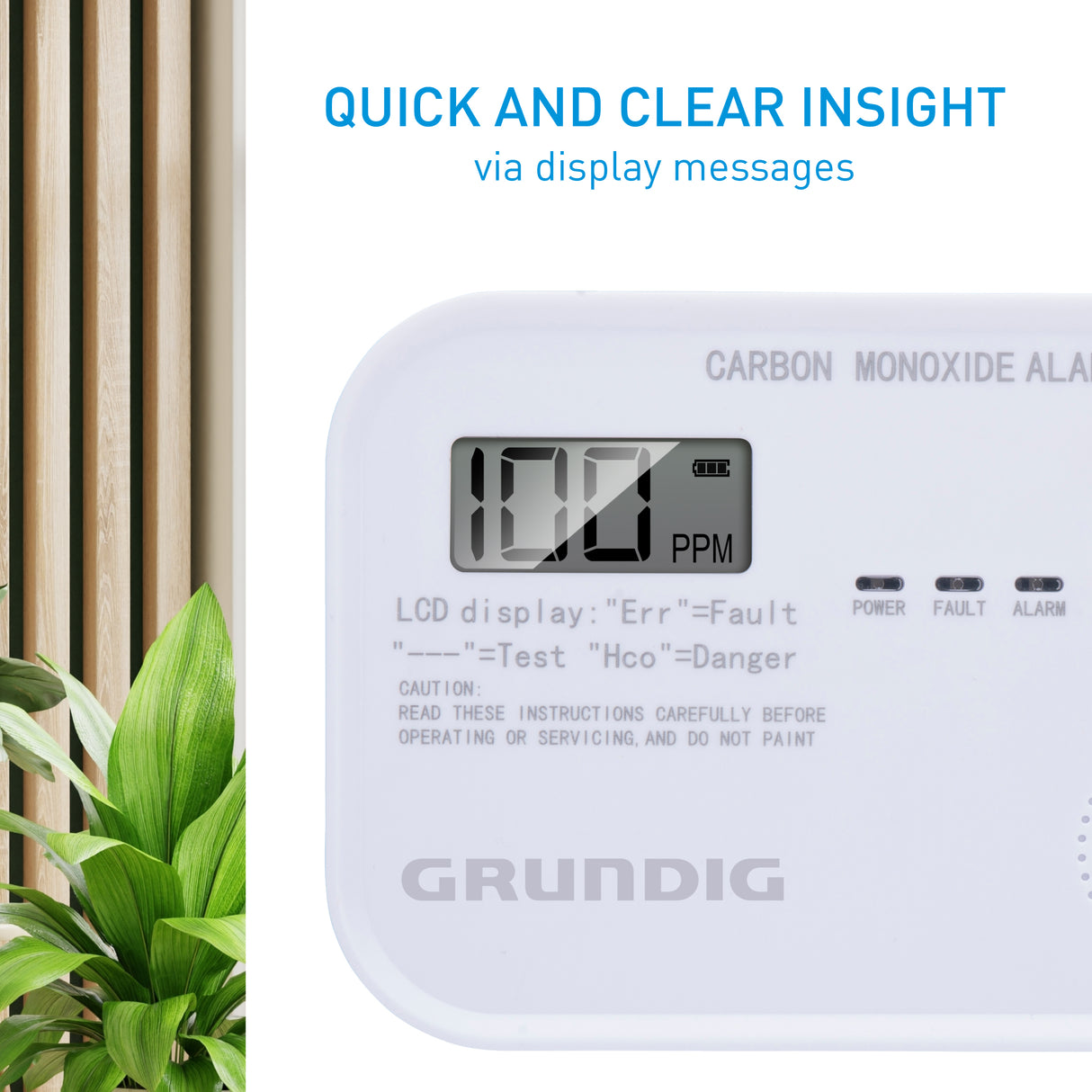 Grundig Koolmonoxidemelder 10 Jaar Batterij – CO Melder - maximondo