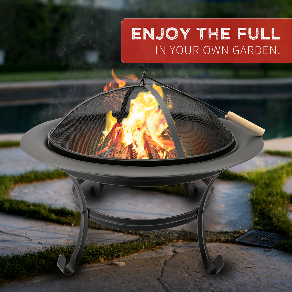 BBQ Collection Vuurschaal met Vonkenscherm - maximondo