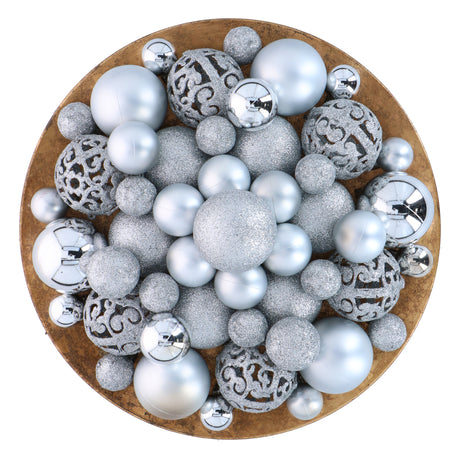 Giftsome Zilveren Kerstballen Set Ø3/4/6 CM - maximondo