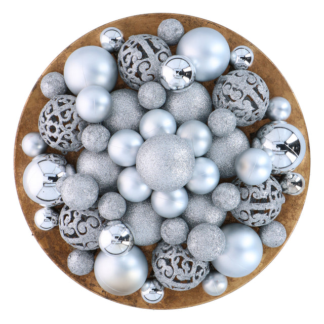 Giftsome Zilveren Kerstballen Set Ø3/4/6 CM - maximondo