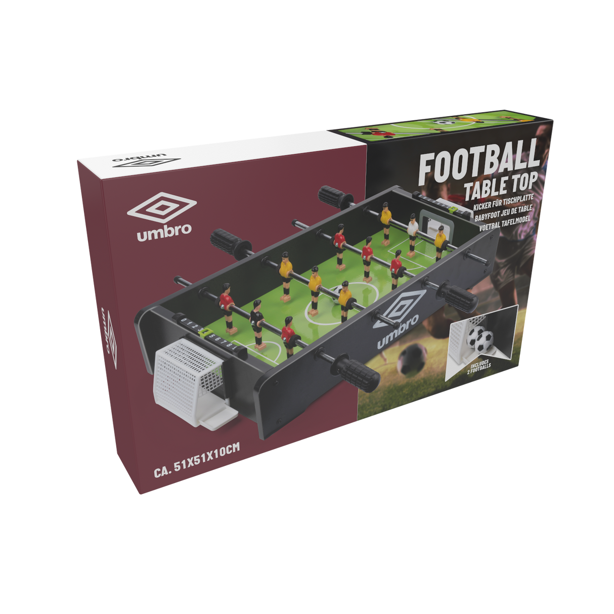 Umbro Tafelvoetbal Tafelmodel - Voetbaltafel met 12 Spelers - maximondo
