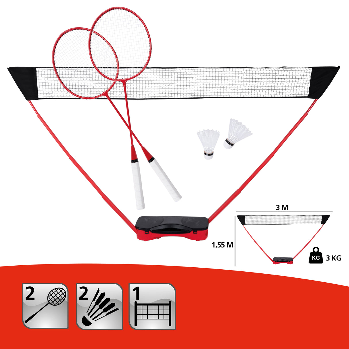 Donnay Badmintonset 2 Personen - maximondo