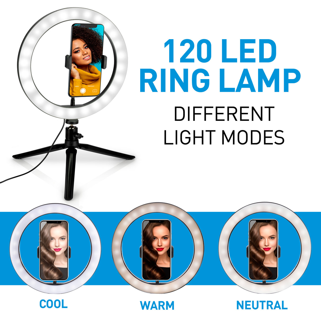 Grundig Ringlamp op Statief LED 25 cm - maximondo