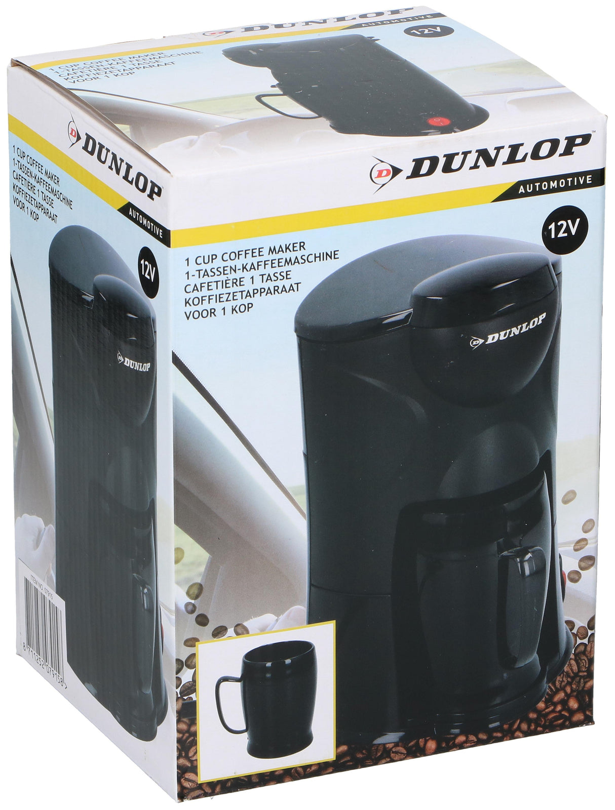 Dunlop Koffiezetapparaat 1 kop 12V incl. mok - maximondo